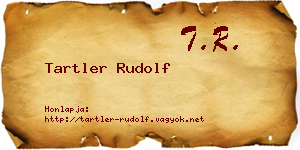 Tartler Rudolf névjegykártya